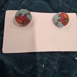 Colorful Round Earrings